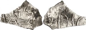 Vladimir the Great. Fragment of a Srebrennik.0.86 gm. Type III