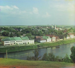 Torzhok Vid s zapadnoy storony Reka Tvertsa