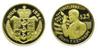 Niue 25 Dollars 1994 UNC Gold J. F. Kennedy 1917-1963