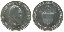 Switzerland silver medal 1955 150th anniversary of Canton Vaud entry into the Swiss Confederation
