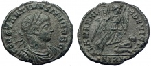 Constantine II bronze coin commemorating the victory over Alemanni (324-325 AD) Constantine II bronze coin commemorating the victory over Alemanni (324-325 AD)