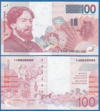 Belgium 100 Francs UNC 1995-2001 P-147