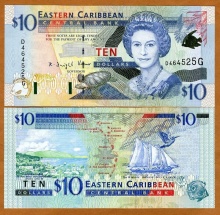 East Caribbean States Grenada 10 Dollars (2000) UNC P-38g