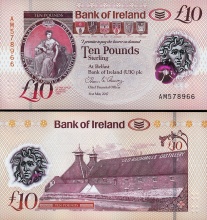Northern Ireland, Ireland Bank, 10 Pounds 2017/2019 UNC Polymer